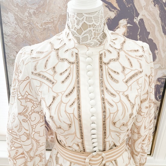 Zimmermann Edie Embroidered Lace Mini Dress - Picture 4 of 14